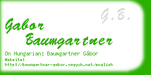 gabor baumgartner business card
